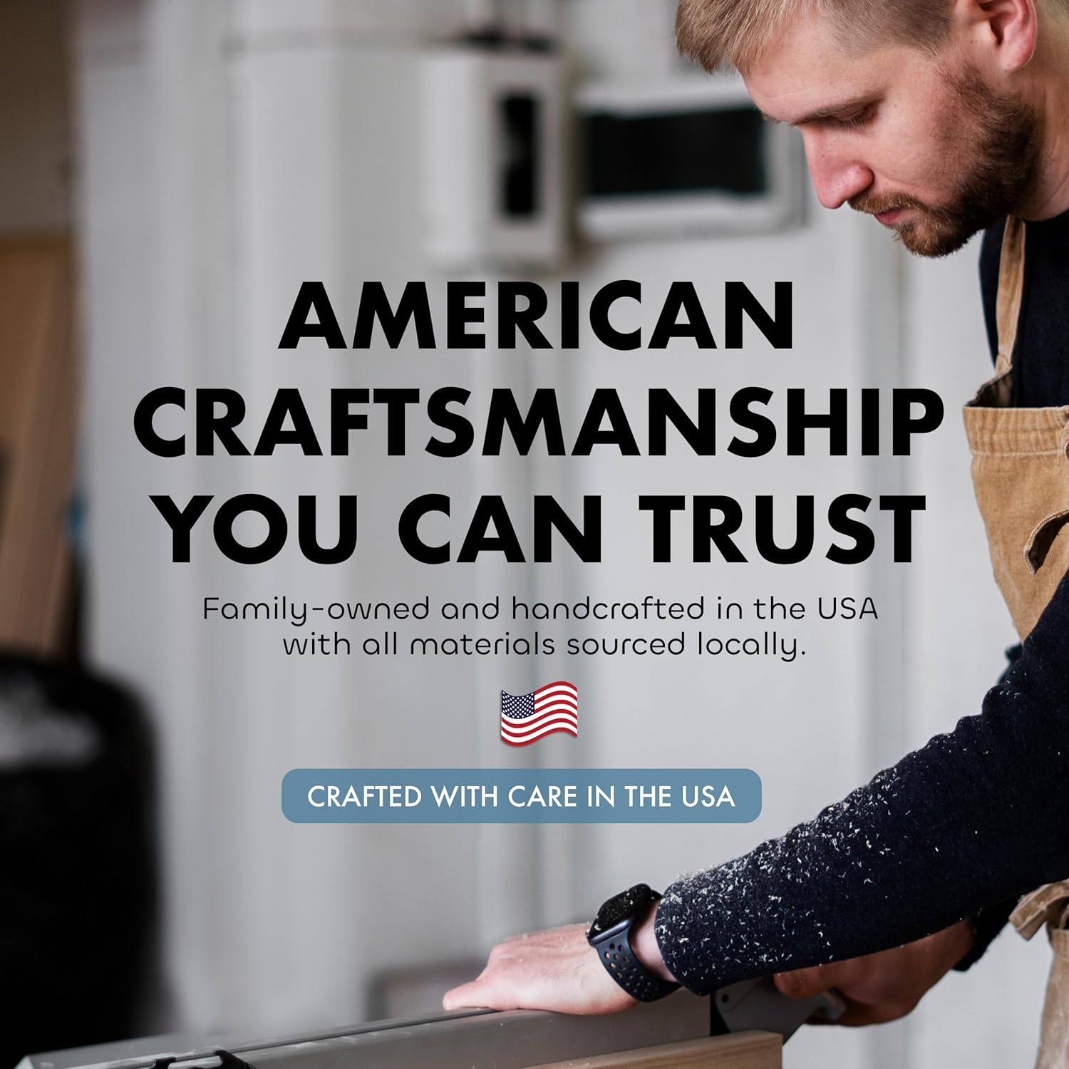 Large American Flag Hidden Gun Safe with Magnetic Lock (Red and Blue)