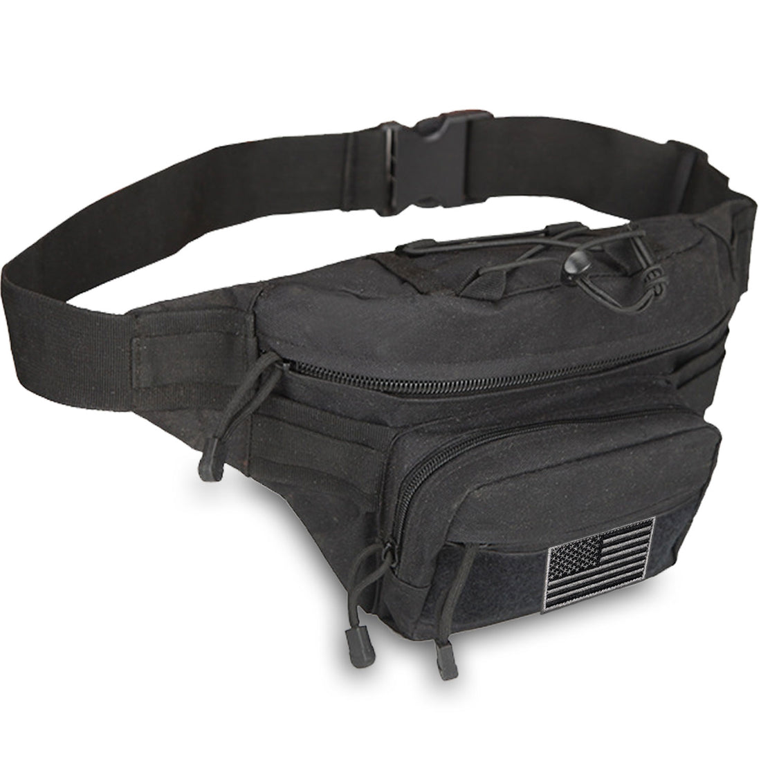 EDC Fanny Pack – Tactical Pouch with USA Flag Patch - BSG