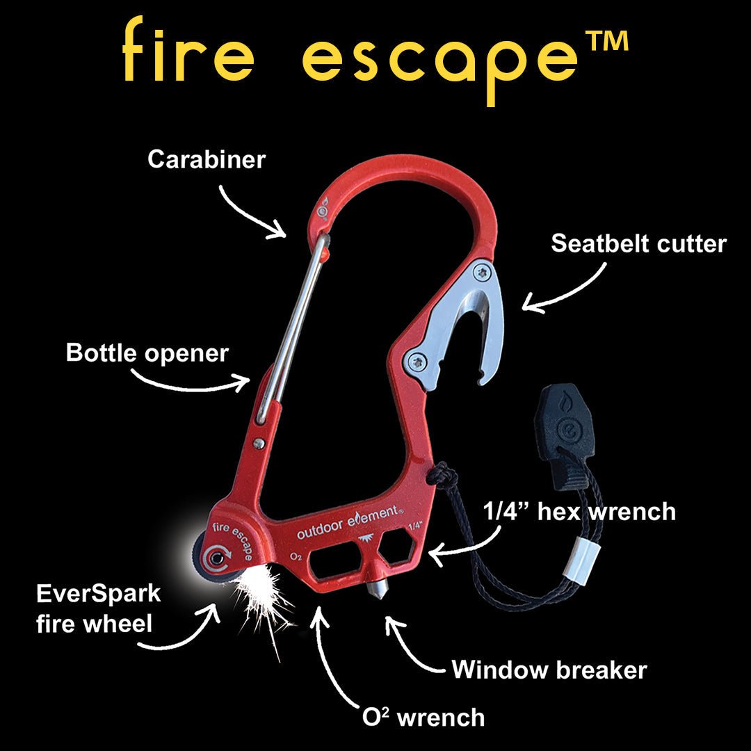 Fire Escape: Fire - Starting Multitool Carabiner - BSG