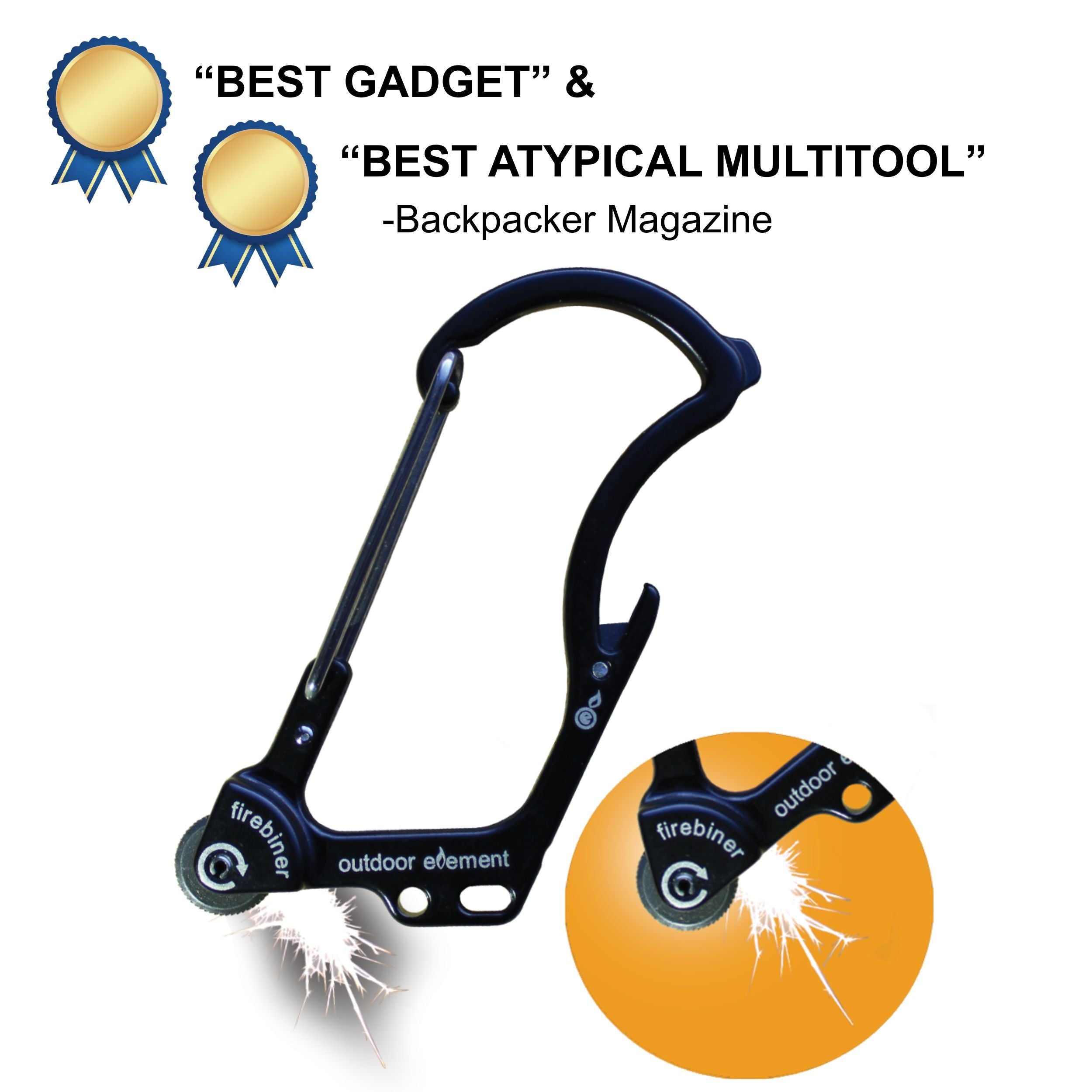 Firebiner: Fire - starting Multitool Carabiner - BSG