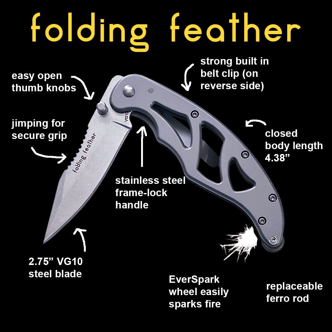 Folding Feather EDC Pocketknife - BSG