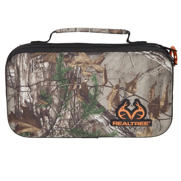 Open hard-shell first aid kit showing clear organizer pockets and storage