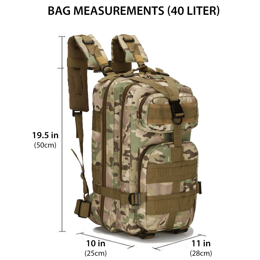 XG - MB40 – Large Tactical Backpack Survival Assault Bag 40 Liter - BSG