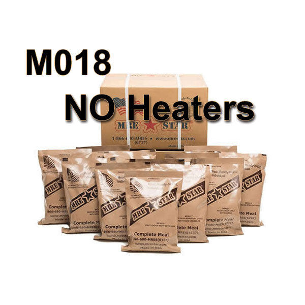 Case of 12 MRE meals with flameless heaters – 6-day supply