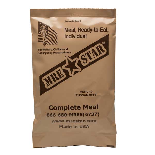 MRE STAR emergency food components and accessories