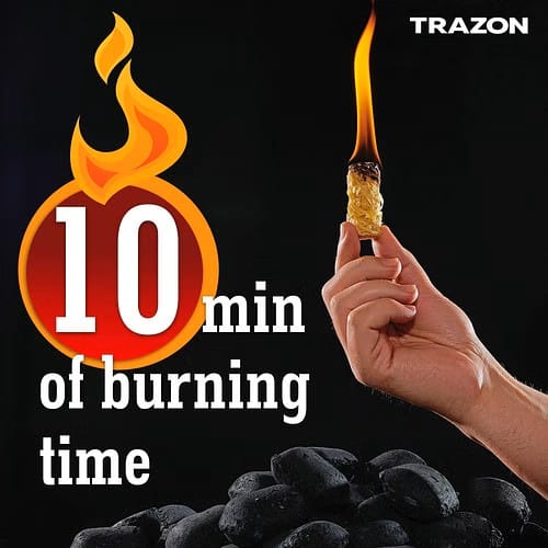 Close-up of a single wood-shaving fire starter with wax coating
