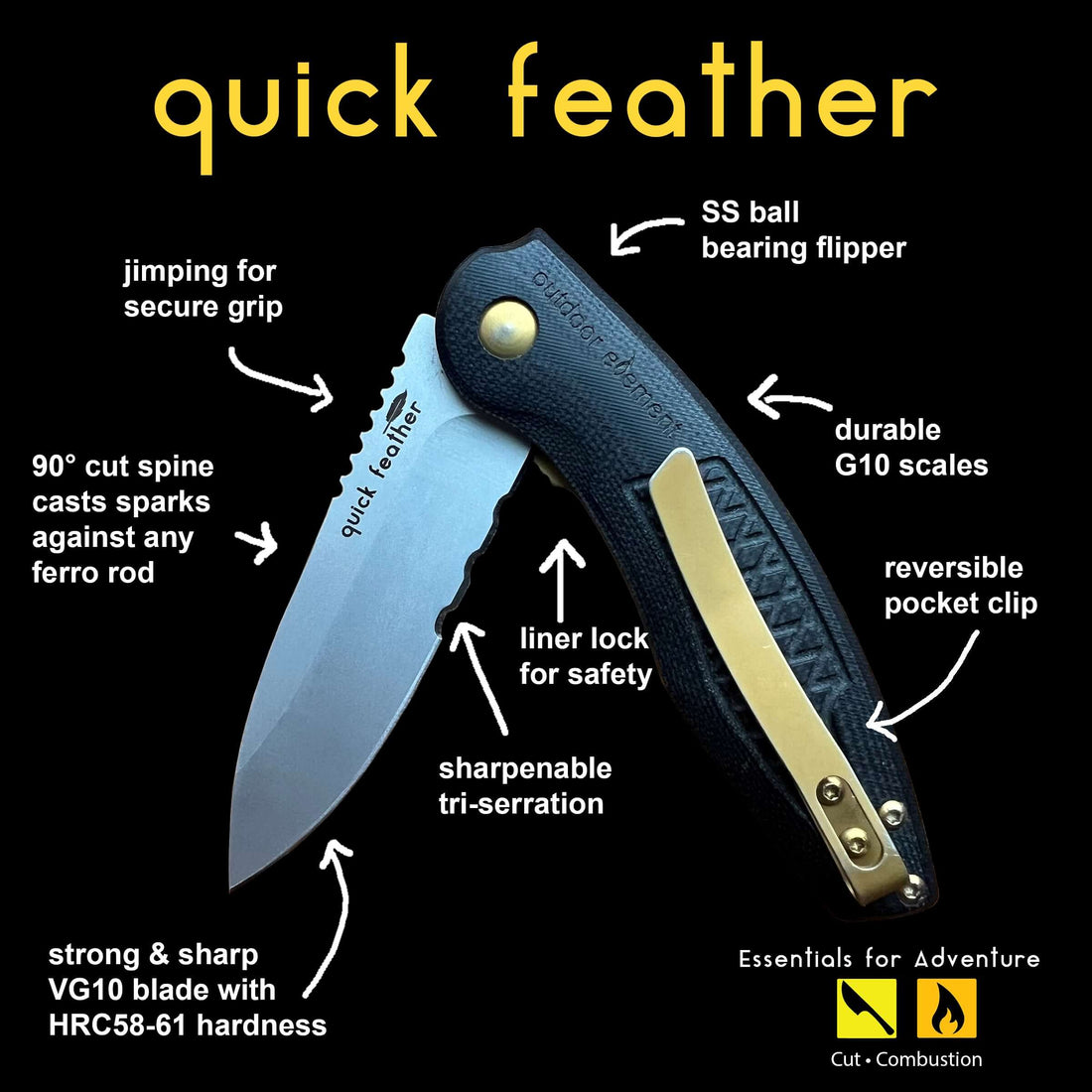 Quick Feather Folding Knife - BSG