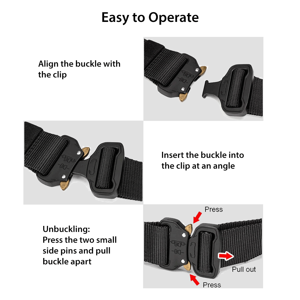 Men’s Tactical Belt – Riggers - Style, Quick - Release Metal Buckle (XG - TB1) - BSG