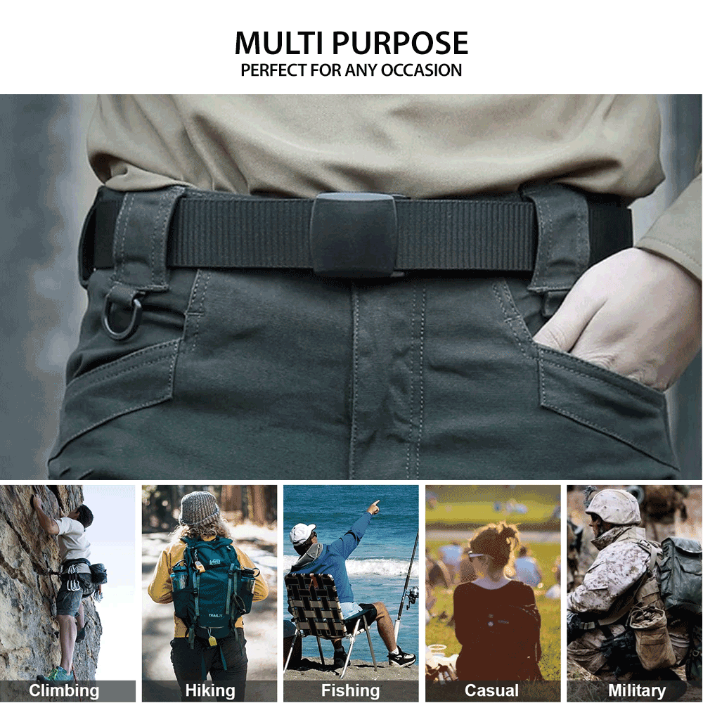 Adjustable Nylon Belt with Plastic Buckle – Military Webbing (XG - TB2) - BSG